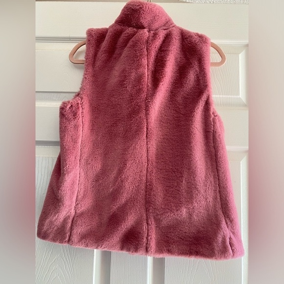 J.Crew Factory guava berry faux fur vest size‎ small - Picture 6 of 8